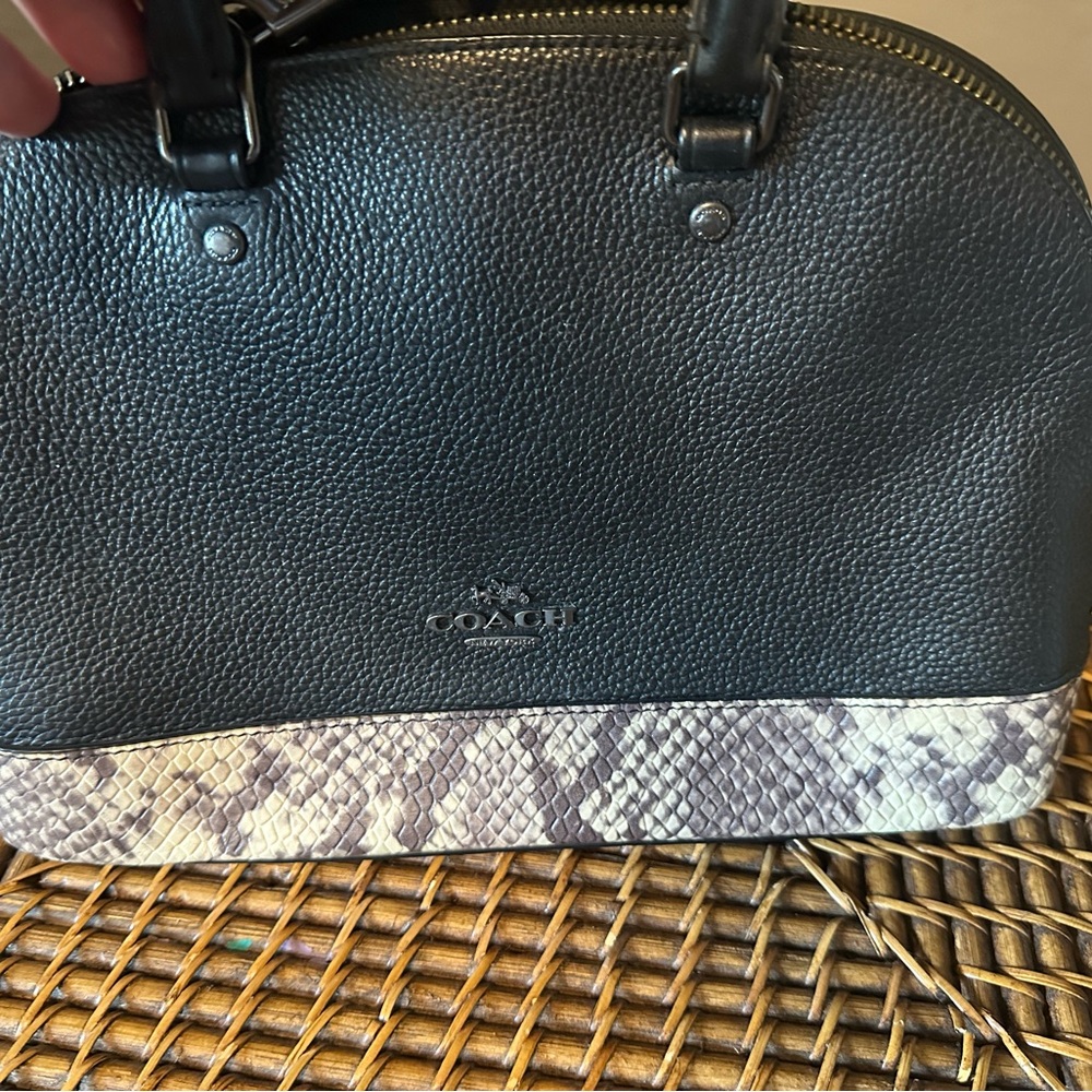 Coach Black and Snake print small crossbody